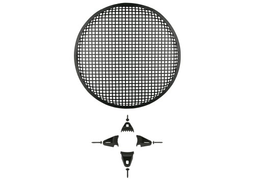 Install Bay 85-9012 Black Finish 12" Single Waffle Steel Woofer Grille Hardware