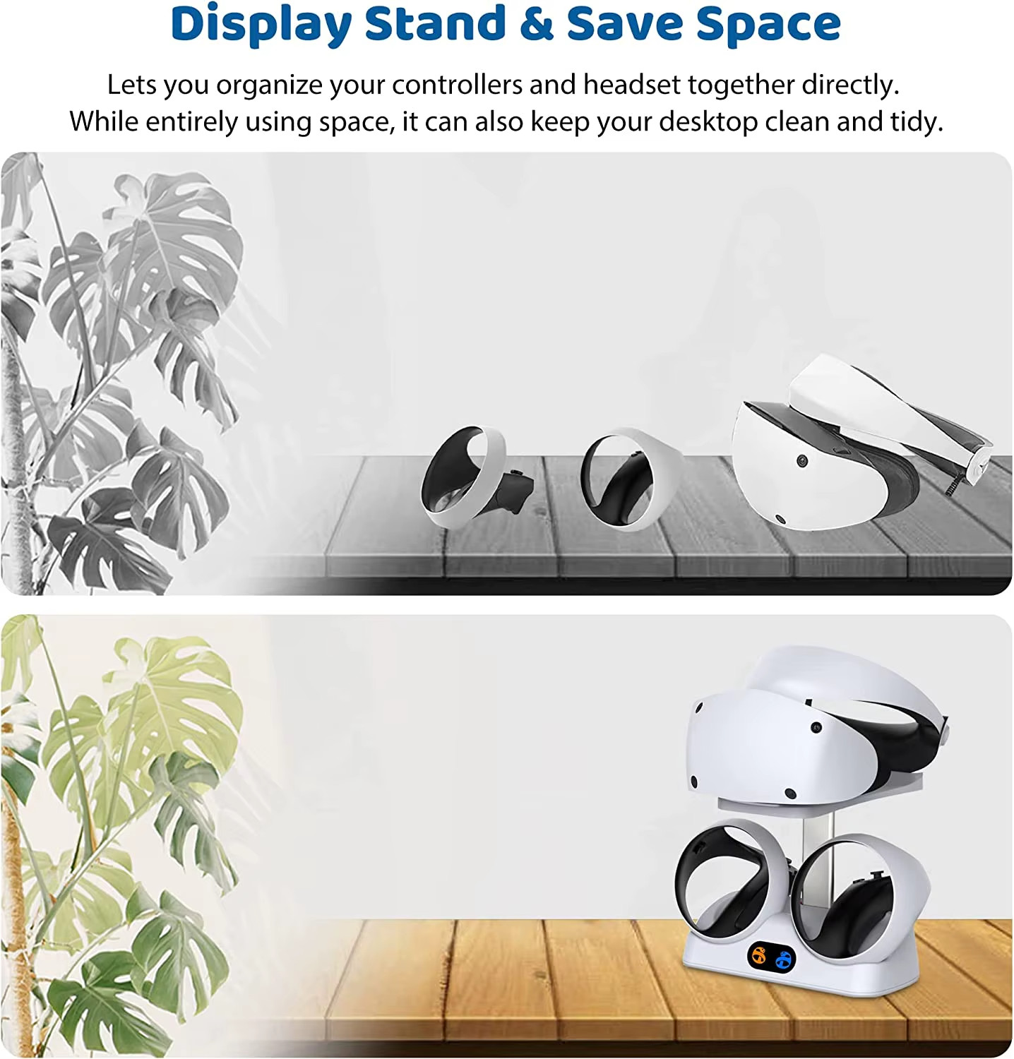 Controller Charging Station With Indicator Lights for PS5 VR2