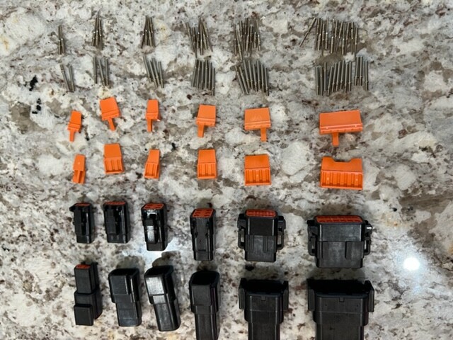 Black OEM  Solid pin Deutsch DTM 2 3 4 6 8 12 Pin Connector  Kit 18-24 AWG