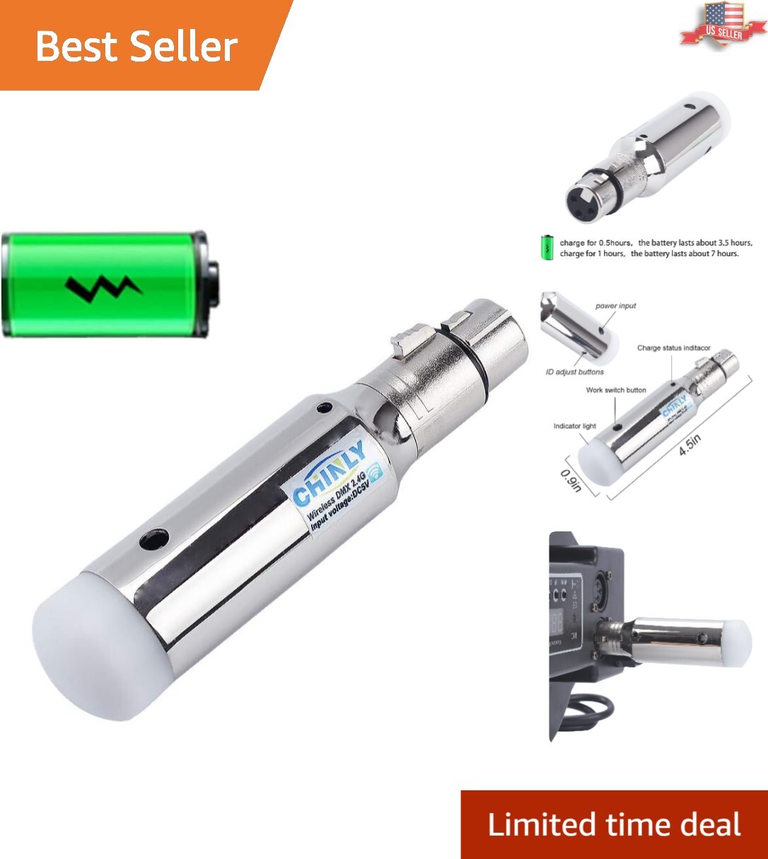 Advanced 2.4G Wireless Receiver for Stage Lighting - Non-Interference Design