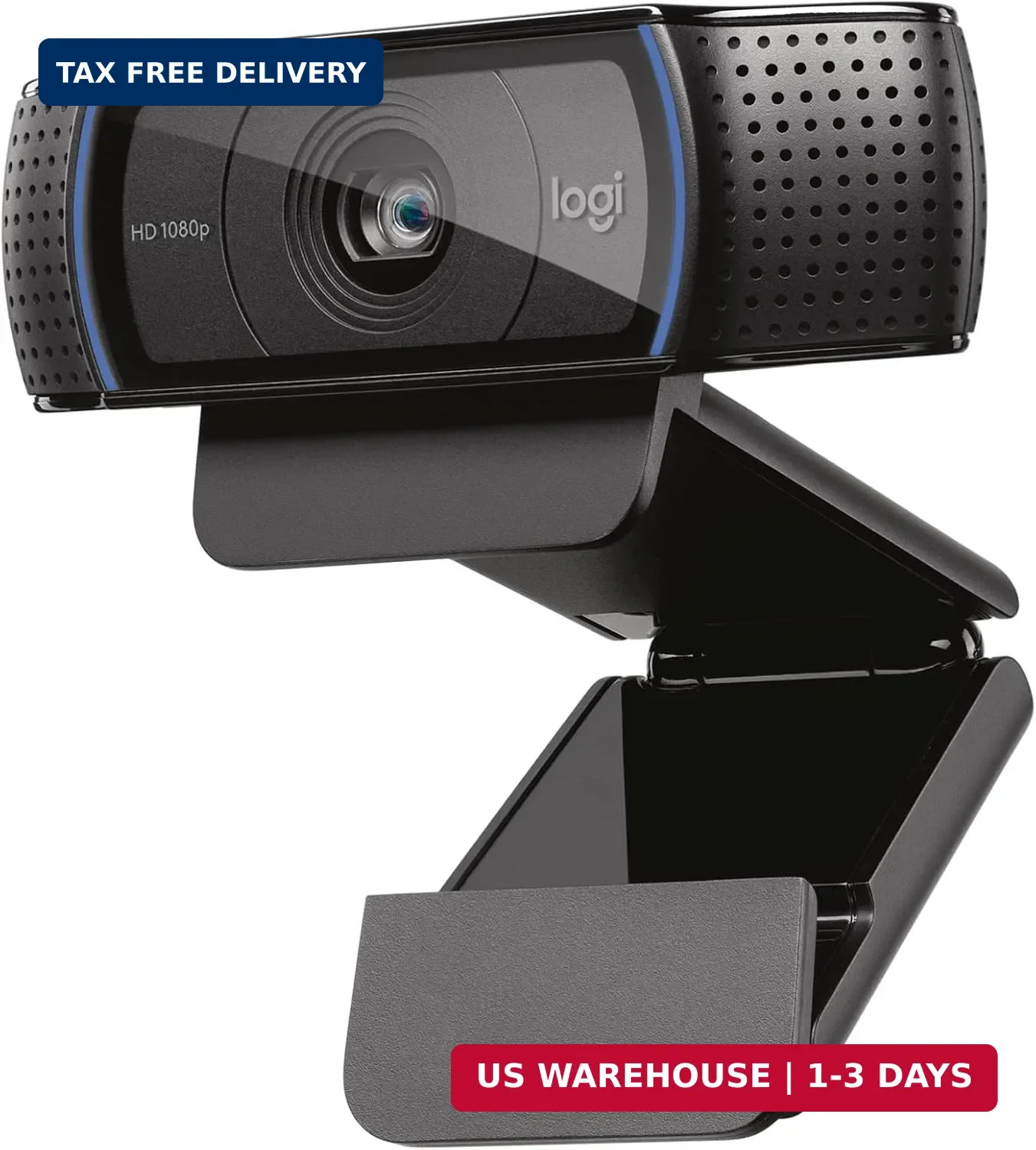 Logitech C920x HD Pro PC Webcam, Full HD 1080p/30fps Video, Clear Audio, Light C