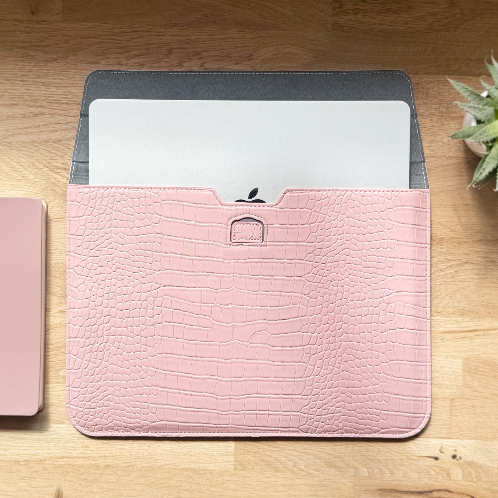 PU Croc Leather Laptop Case: 13.8" or 15.4" Personalised Computer Sleeve Custom