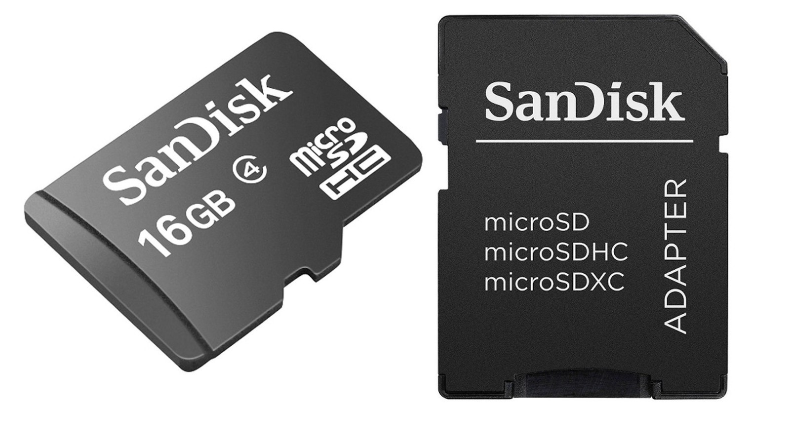 SanDisk 16GB MicroSD HC Micro SDHC SD Class 4 Flash Memory Card + Adapter