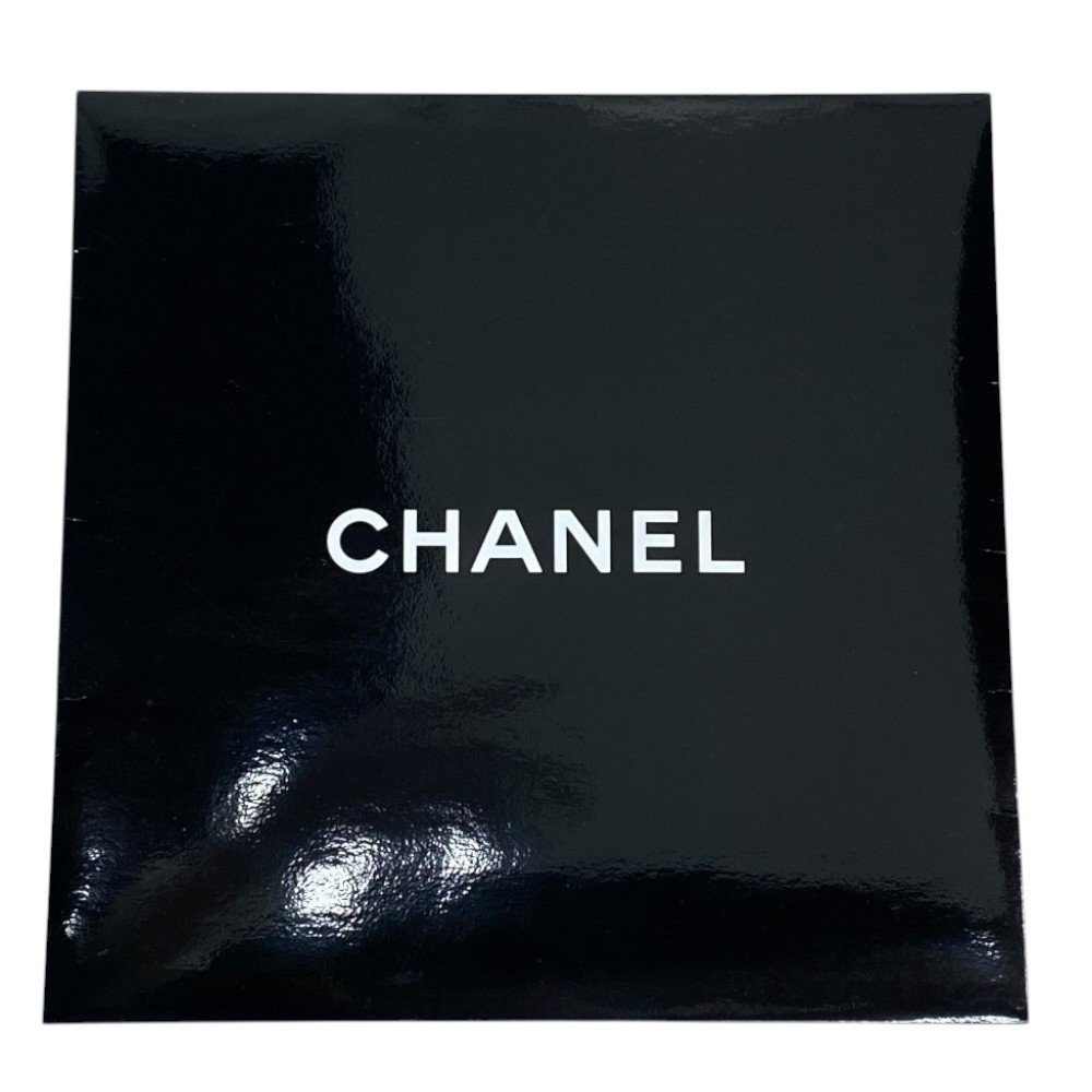 CHANEL Logo Scarf Stole Bandana Coco Mark Silk 100% Brown Pink Authentic