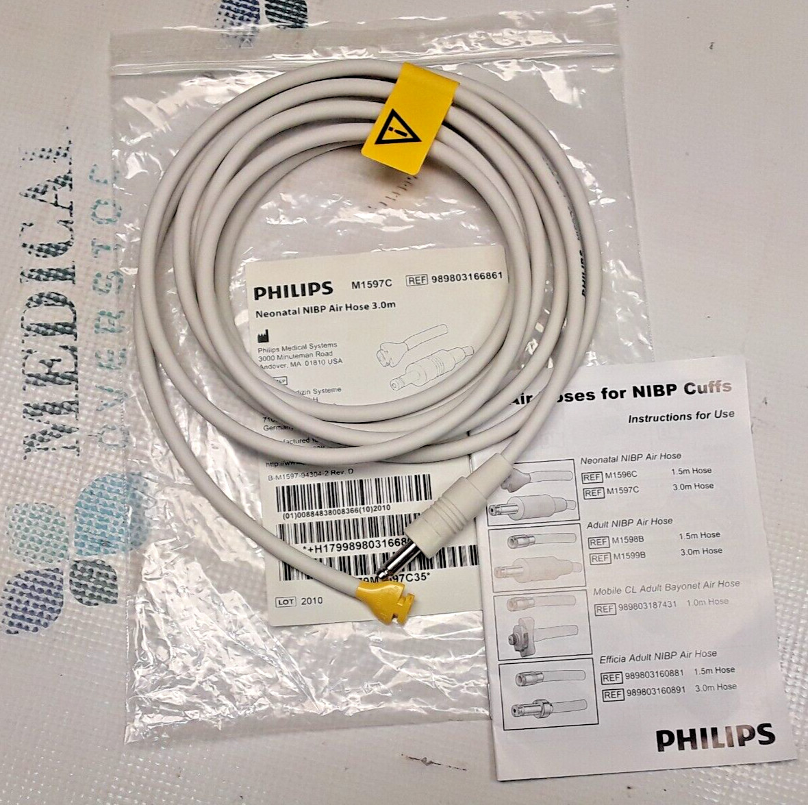 989803166861 - PHILIPS - M1597C - 3.0M NEONATAL INTERCONNECT CABLE - NEW