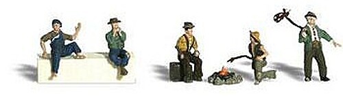 Woodland Hobos - N Scale Model Railroad Figure - #a2138