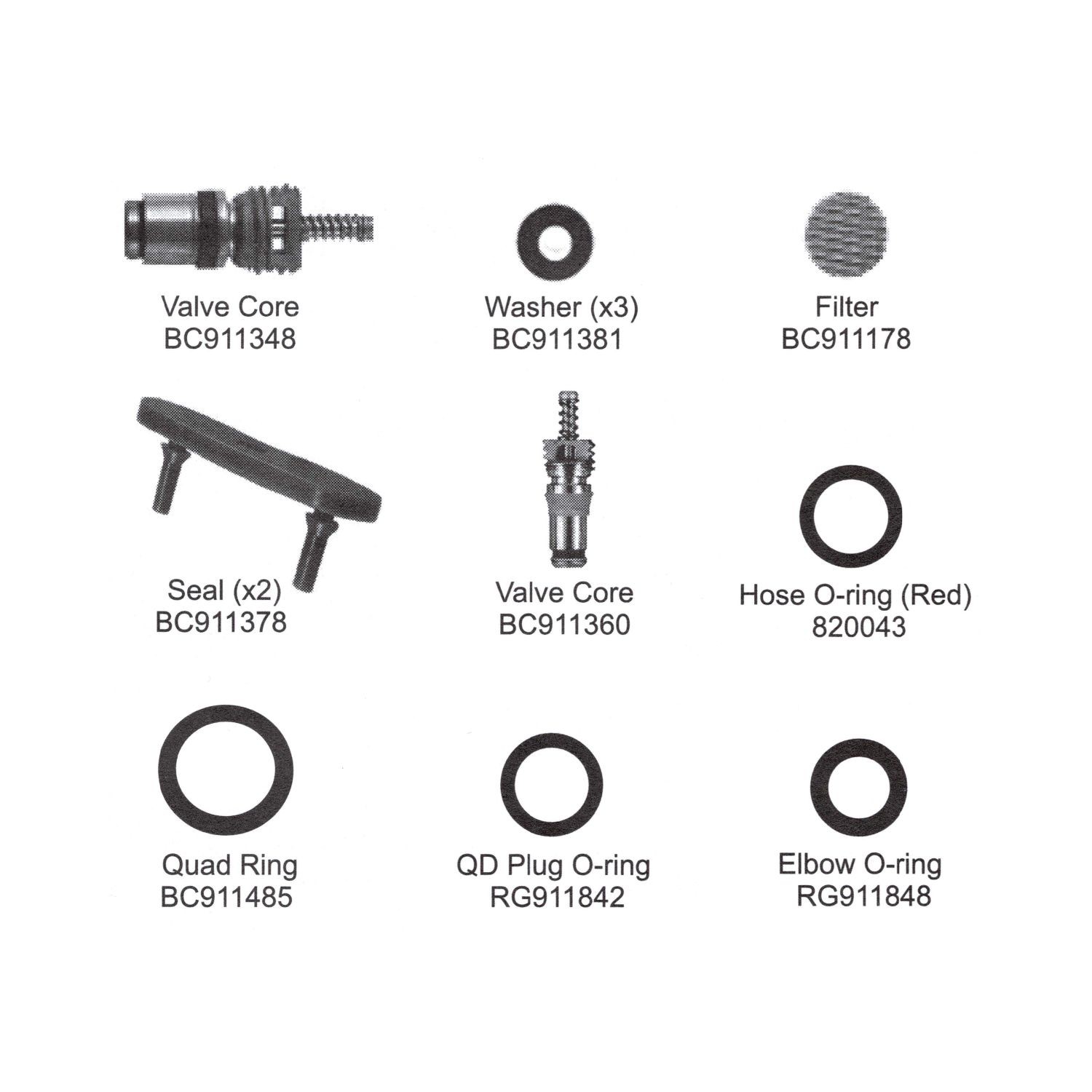 SF-1 TopDeal: AquaLung spare parts kit for i3 system on jacket - i3 spare part kit