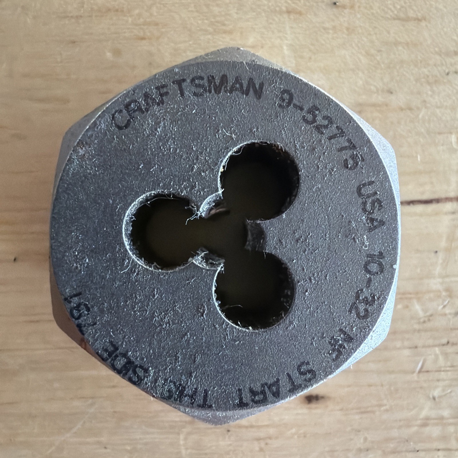 Craftsman Professional 10-32 NF Die 1" Hex 9 52775 for Tap & Die Set 52306 USA