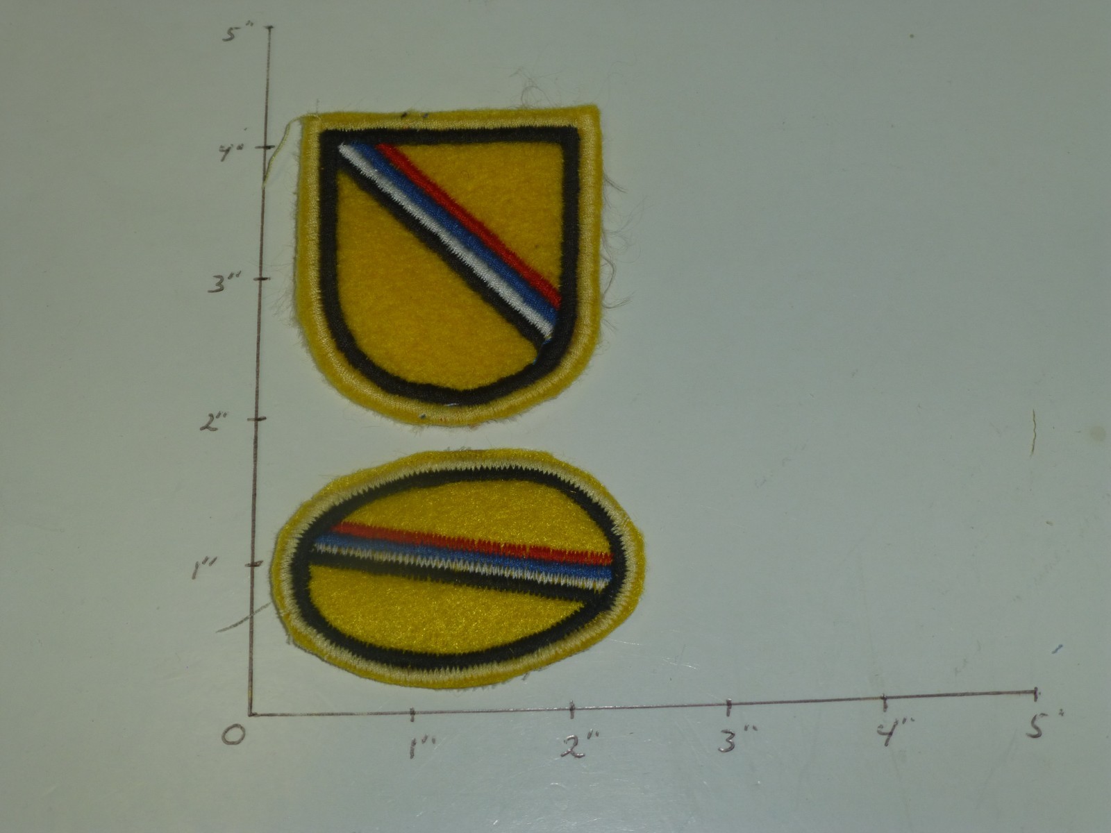Special Forces in Korea theater handmade flash and oval set on felt