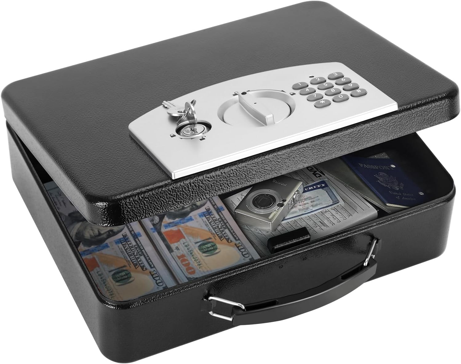 Digital Keypad Metal Safe Box for Cash Jewelry Home Office Use