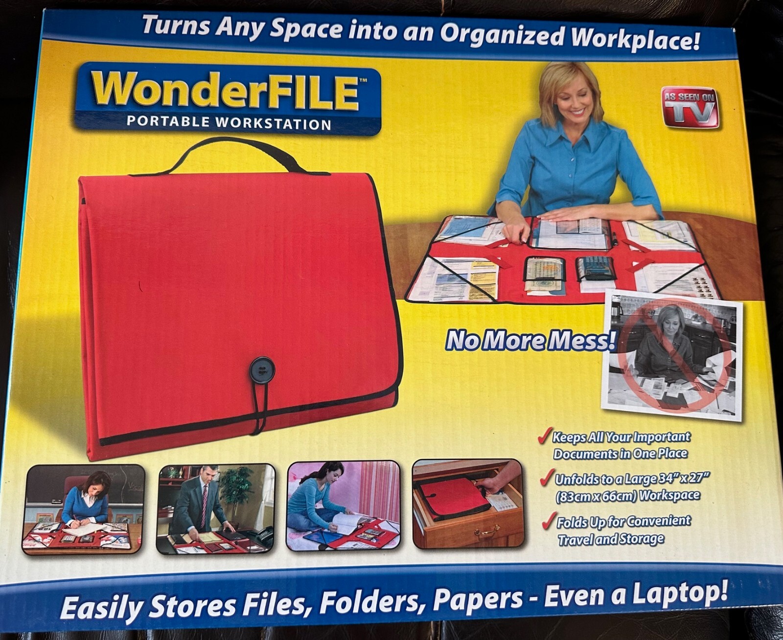 WonderFile Portable Work Station Oraganized Workplace, Easy Travel and Storage
