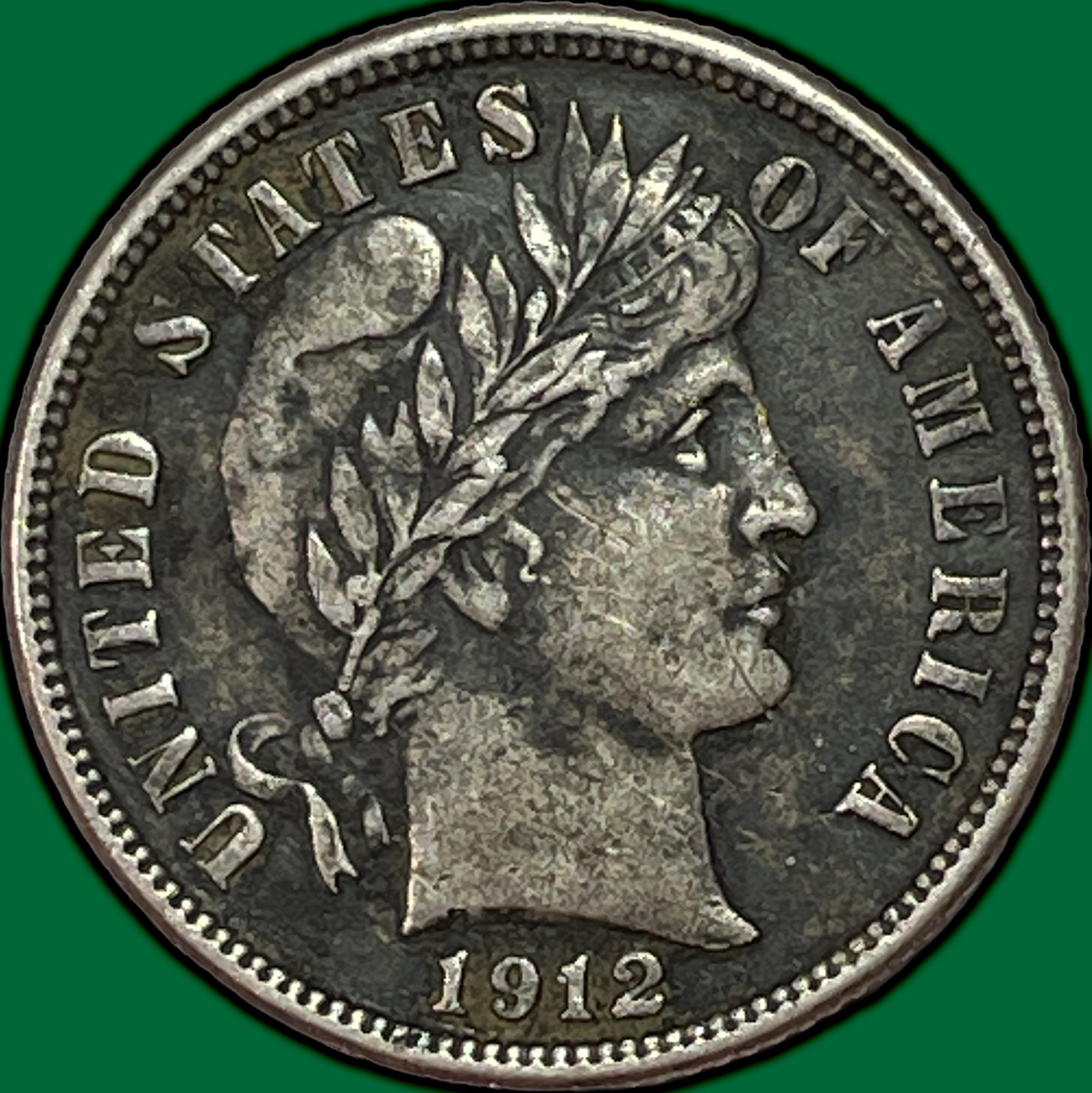 1912-S Barber Dime Choice Extremely Fine XF+ Coin #40361