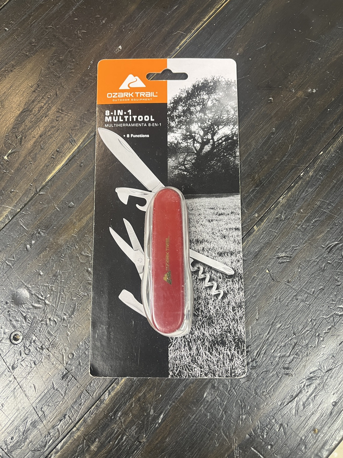 Ozark Trail Multi Tool 8-in-1 Knife Scissors Corkscrew Screwdriver Bottle Opener