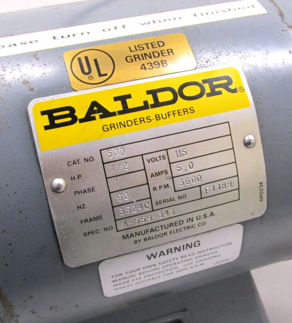 BALDOR 6" CARBIDE TOOL GRINDER - #500