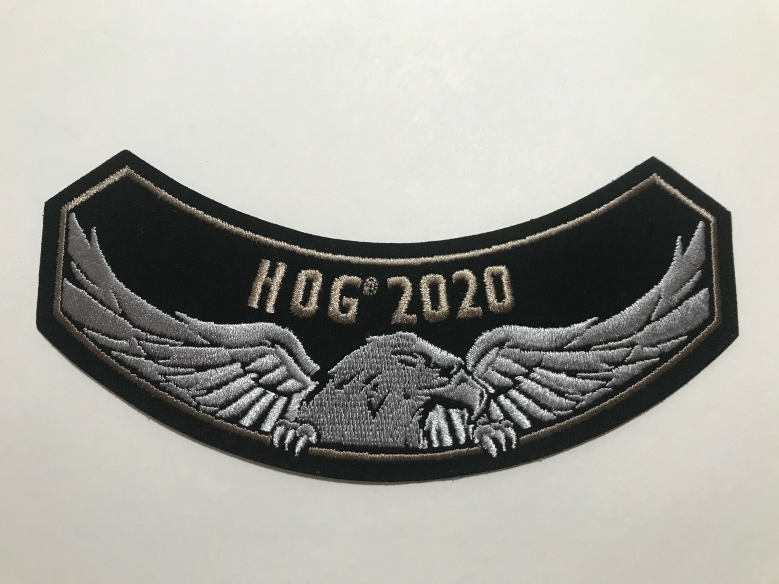NEW 2020 HOG Harley Davidson Owners Group Patch Badge Jacket Wings Rocker Black