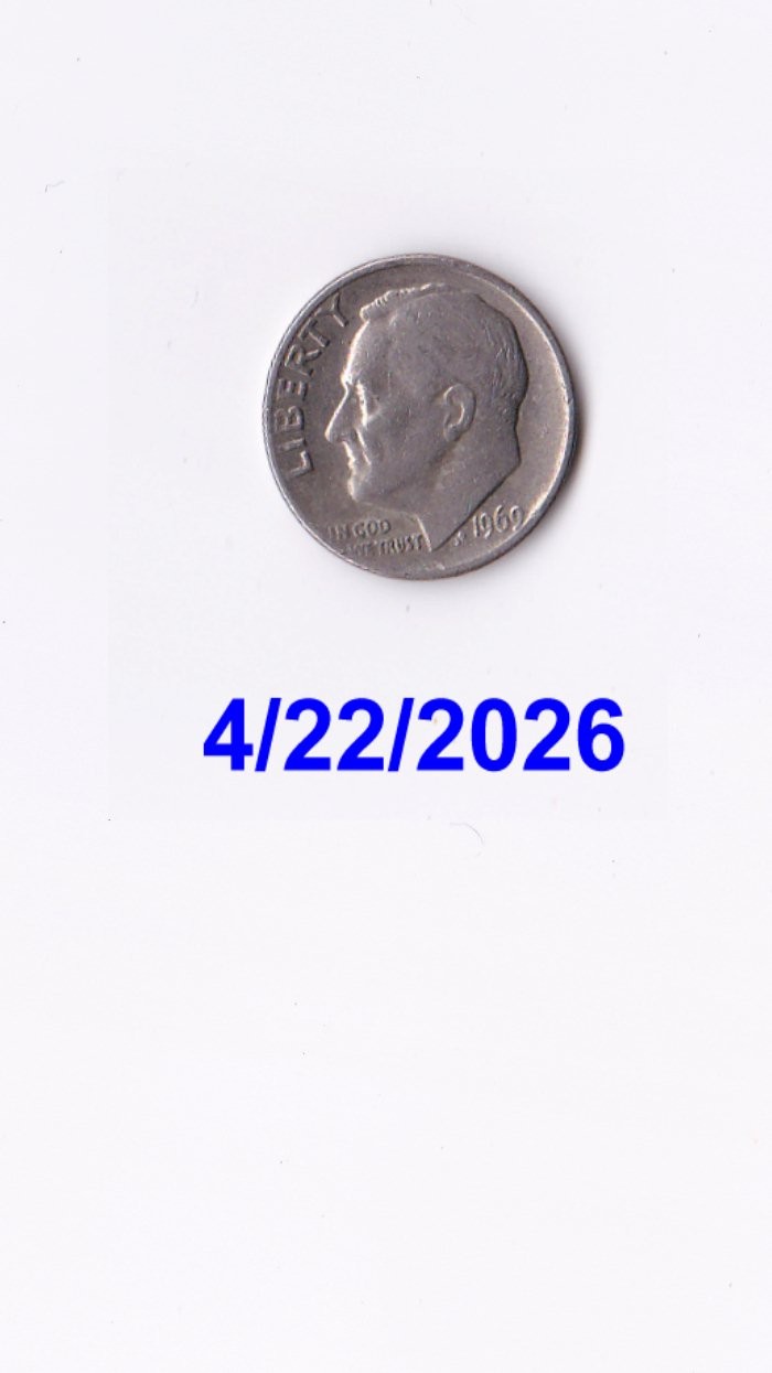 1969P ROOSEVELT DIME SEMI-KEY!Circulated!