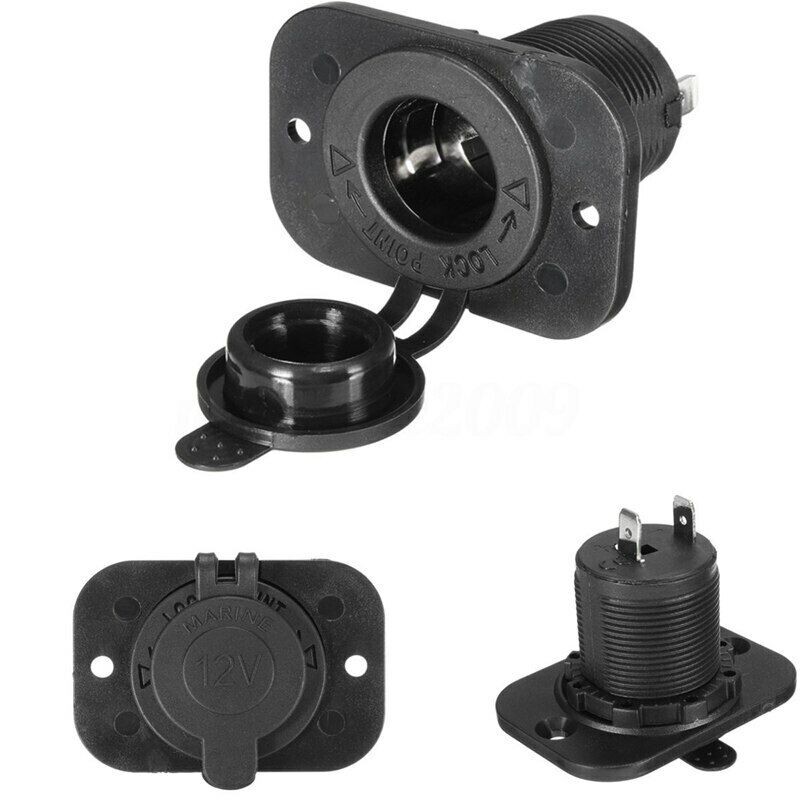 12V Waterproof Car Motorcycle Boat Cigarette Lighter Socket Power Plug Outlet US
