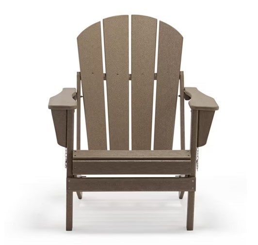 TRAPPER'S PEAK CLASSIC FOLDING OUTDOOR ADIRONDACK CHAIR - COFFEE