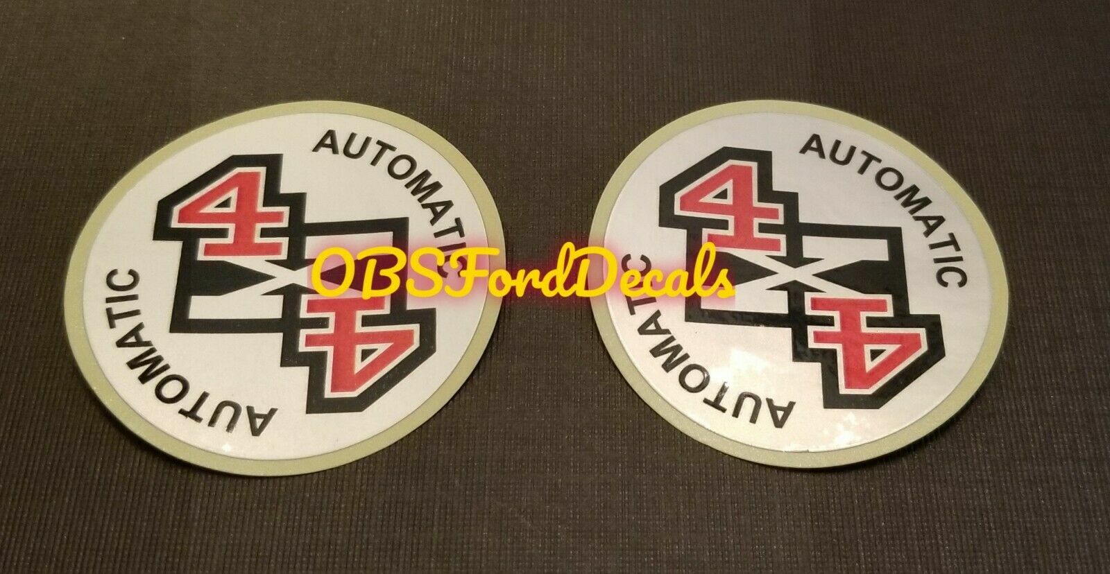 87-97 F150 F250 F350 4x4 Truck Bronco Automatic Locking Hubs decal Pair (2)