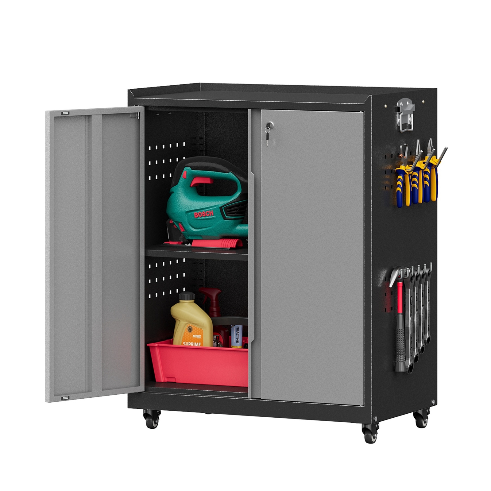 8 Pcs Garage Storage System Workshop Set Garage Cabinets for Tool Organization