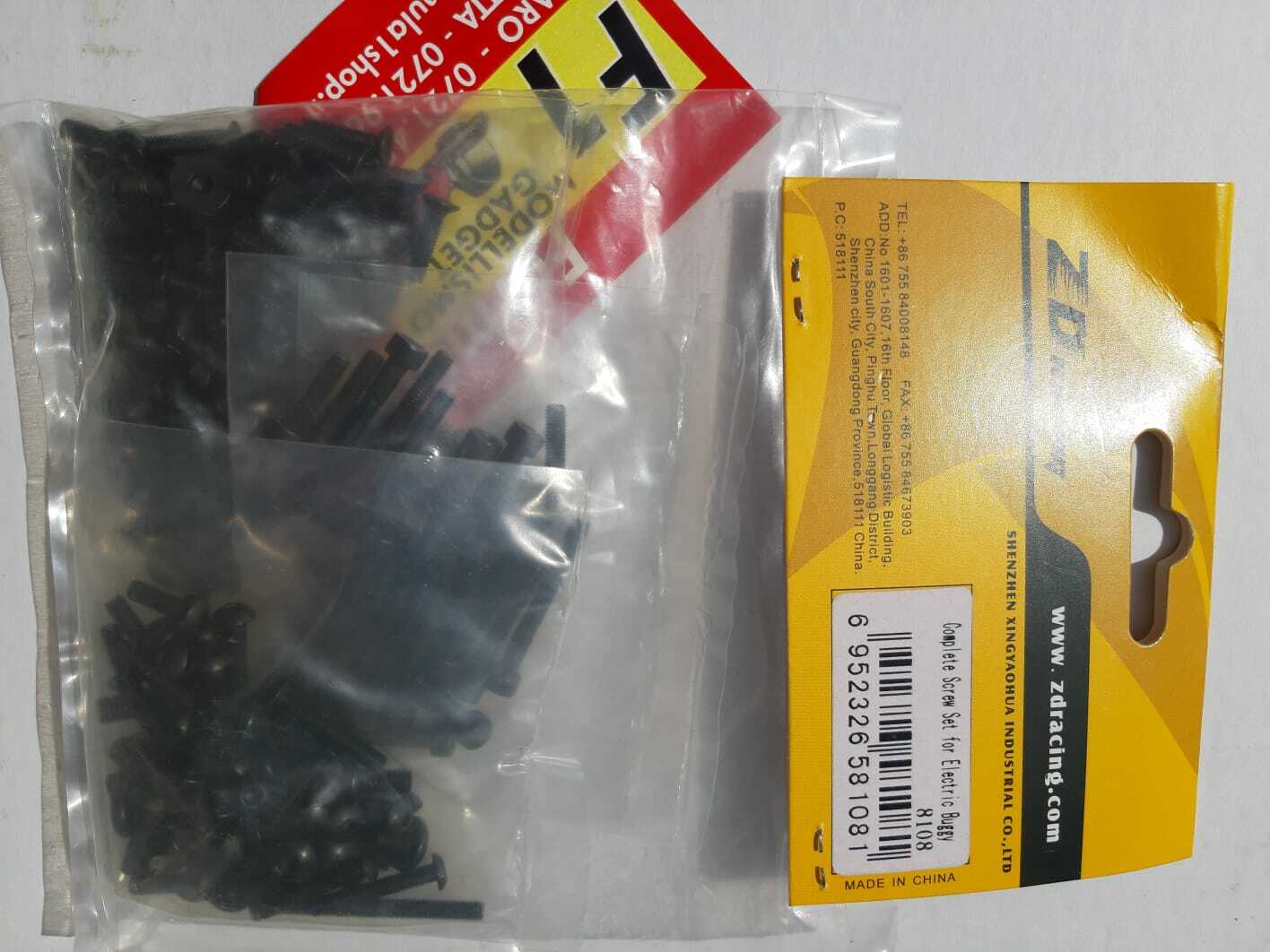 COMPLETE SCREW SET FOR ELECTRIC BUGGY SCALA 1:8 8108 ZD RACING