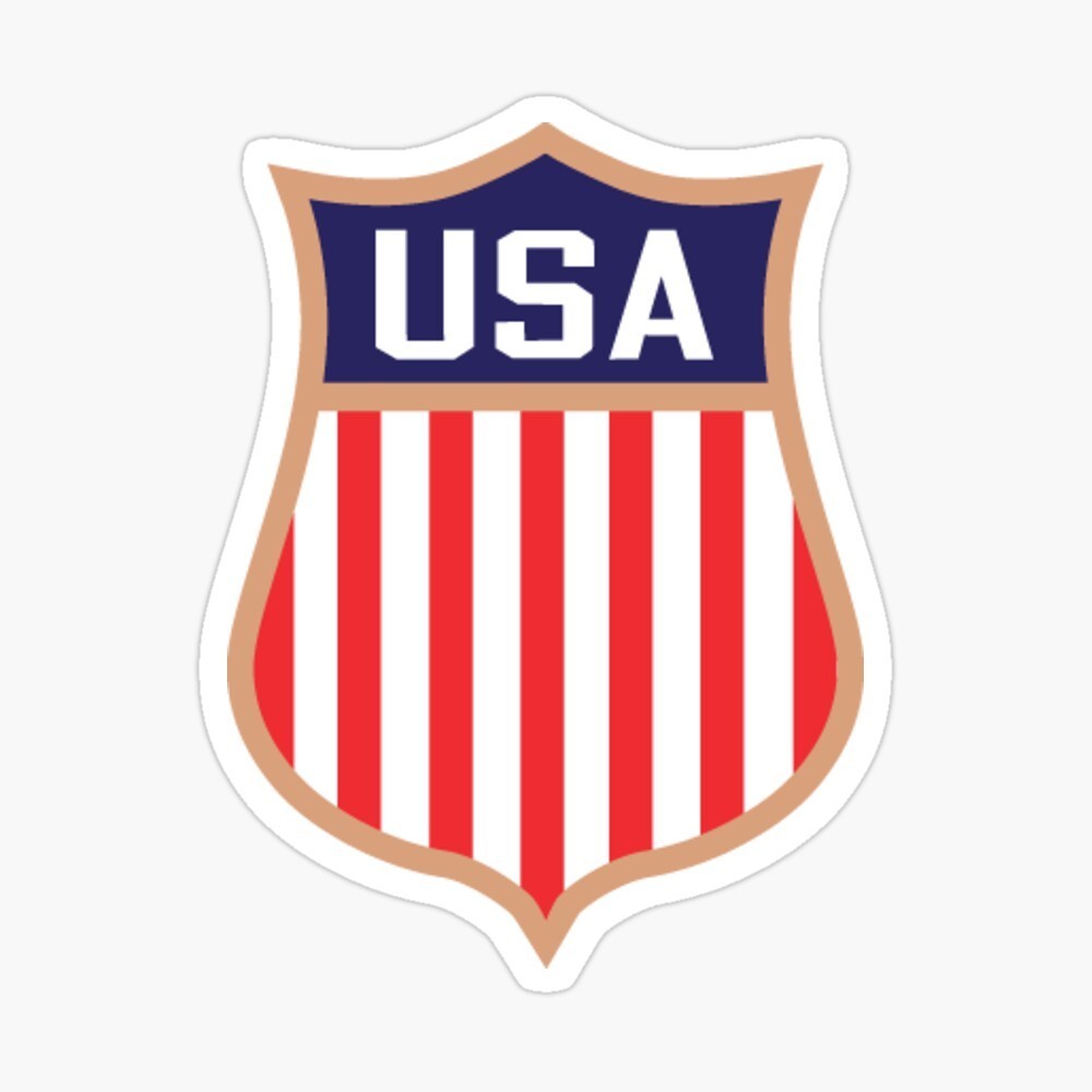 Team USA Hockey Shield Badge Vinyl Decal Sticker Laminated Weather Resistant 04