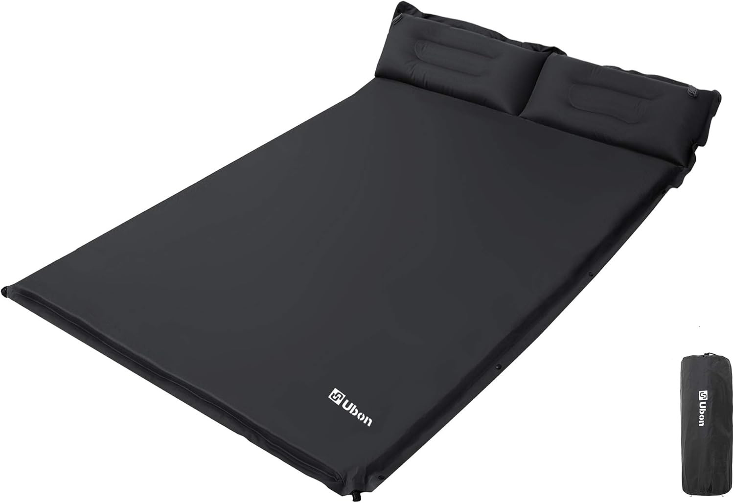 Double Camping Sleeping Pad Self Inflating Camping Mattress with Pillows 2 Perso
