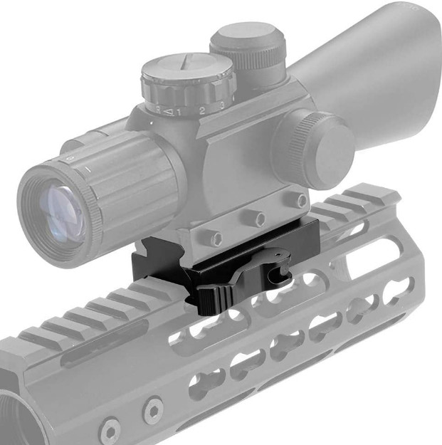 2 Pack 5-Slot Quick Release Detach QR QD 1/2" Riser Mounts for Picatinny Rails