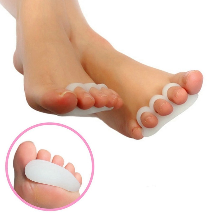 4 Gel Toe Separators Orthotics Stretchers Align Correct Overlapping Hammer Toes
