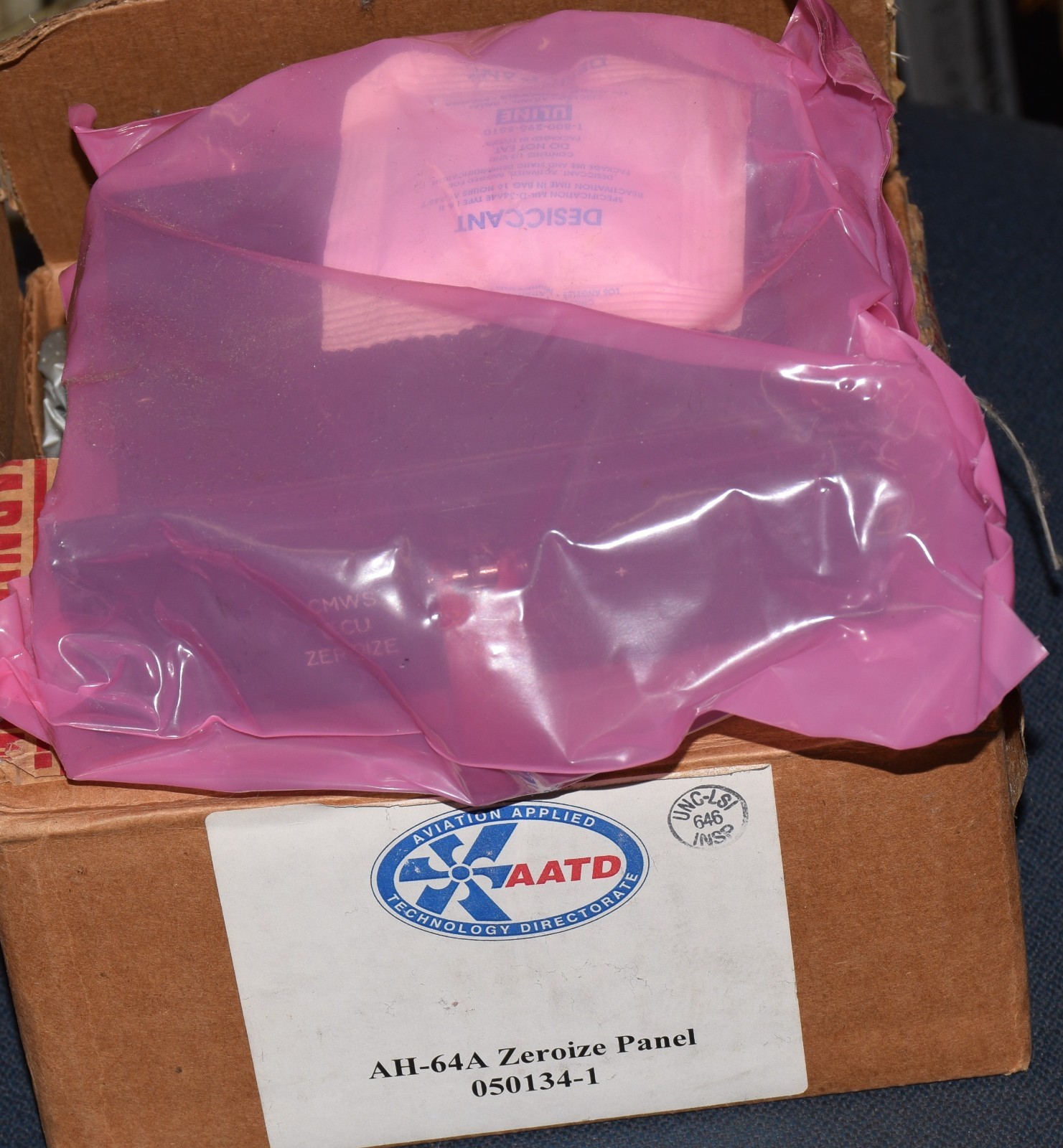 AATD AH-64A CMWS ECU CONTROL SWITCH ZEROIZE PANEL 050134-1