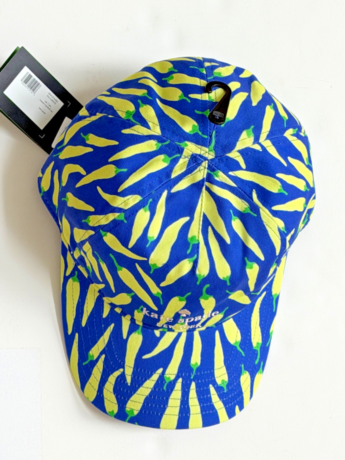 Kate Spade New York Chilli Peppers Twill Hat Baseball Cap Blue New