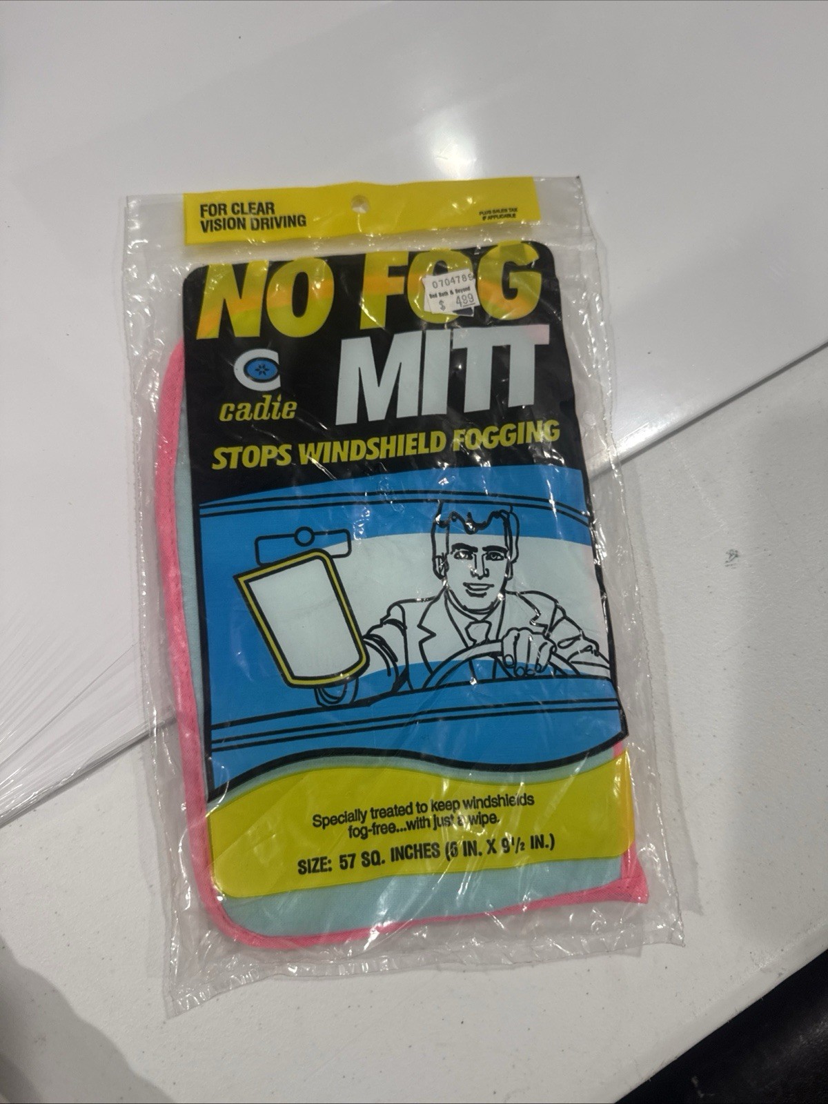 Vintage Cadie No Fog Mitt Windshield Anti Fog Cloth Made In USA NOS