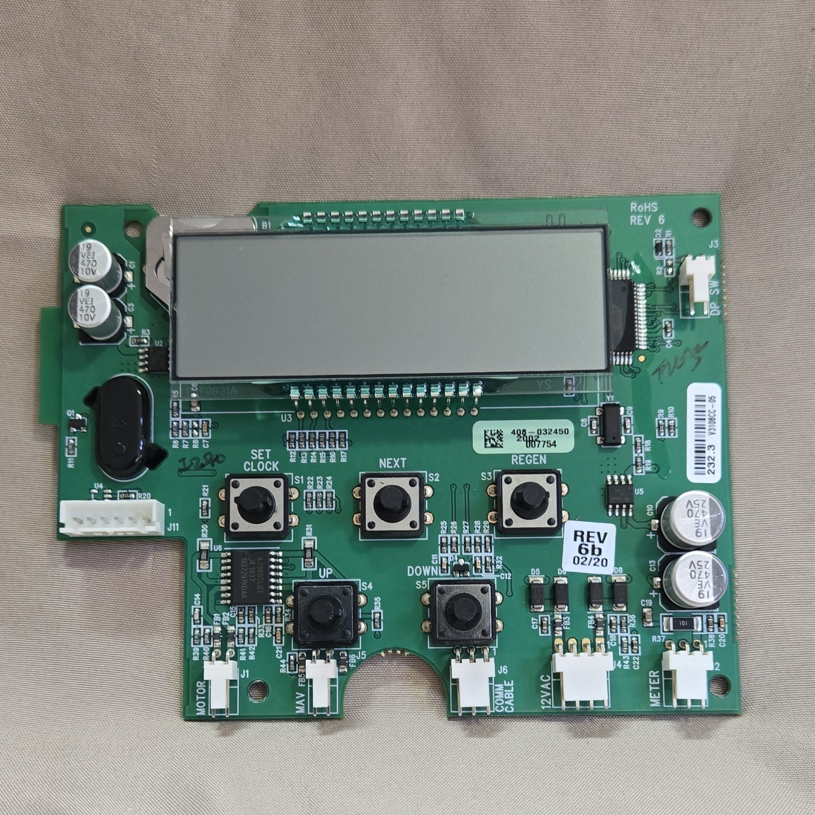 Clack WS1 Control Board V3108CC-05 Water Filtration Part