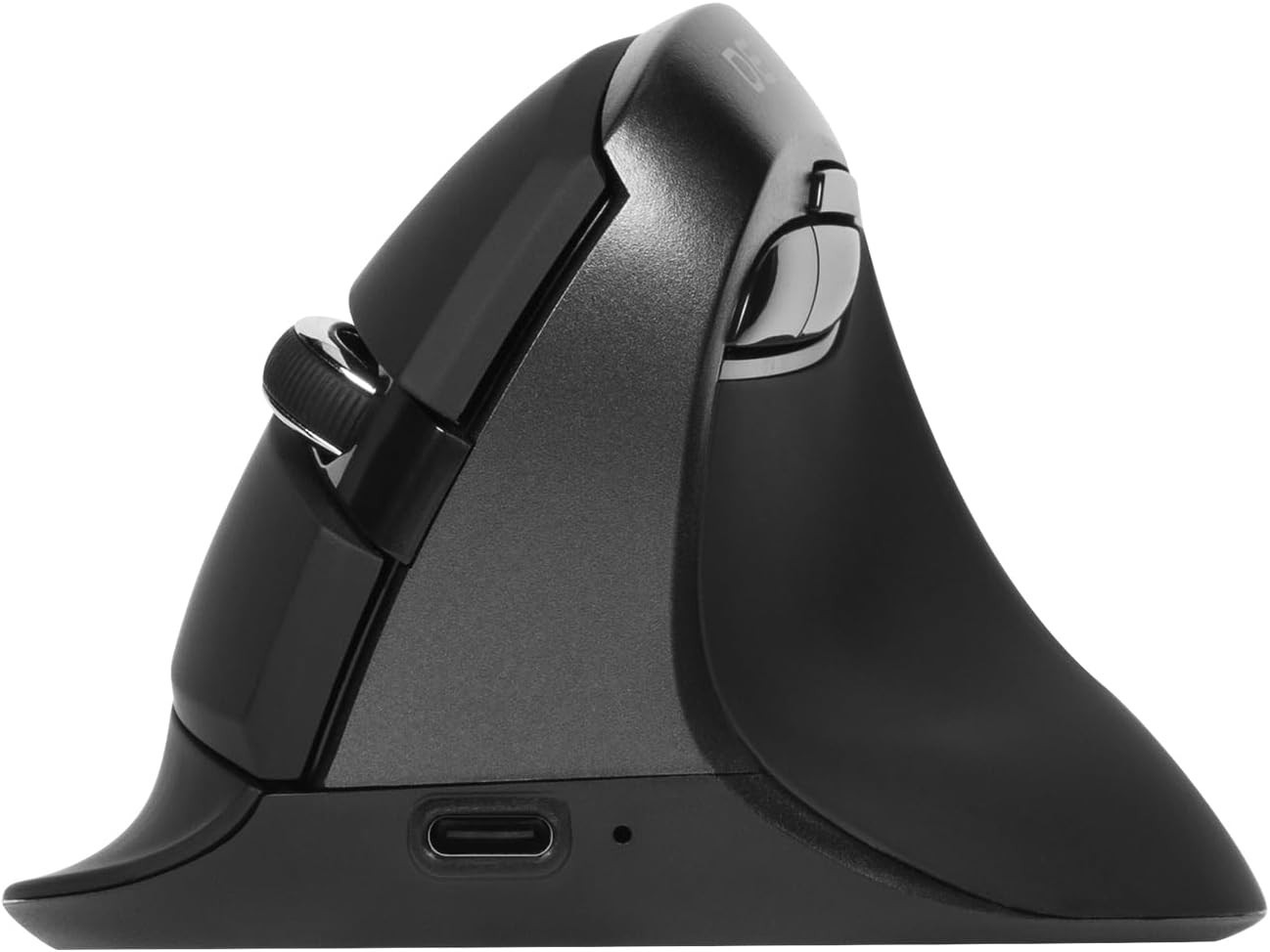 Iron Gray Wireless Vertical Mouse Silent Ergonomic with BT 5.2 USB Receiver