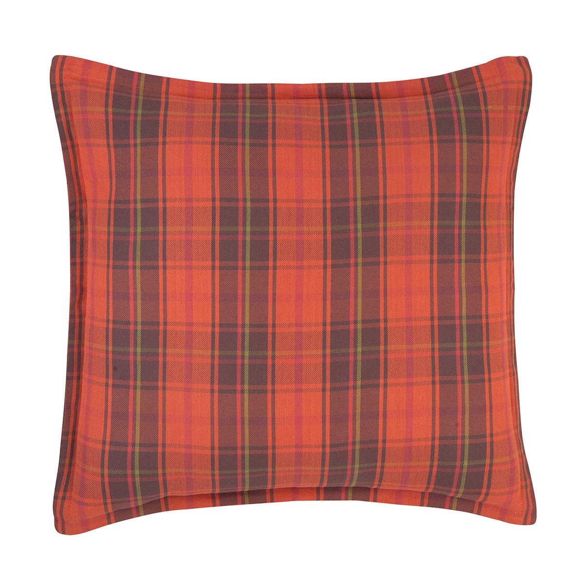 26" x 26" Adirondacks Red & Burgundy Plaid Lodge Euro Pillow Sham