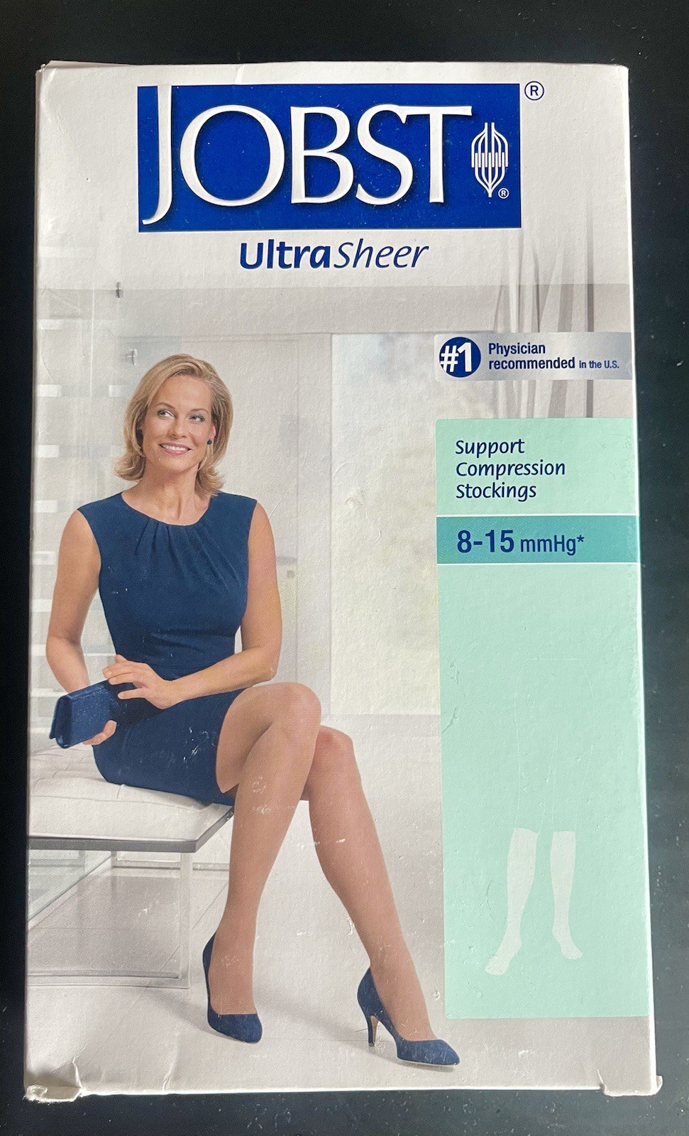 Jobst Ultra Sheer Medical Compression Stockings 8-15 mmHg Natural Knee Sun Bronz