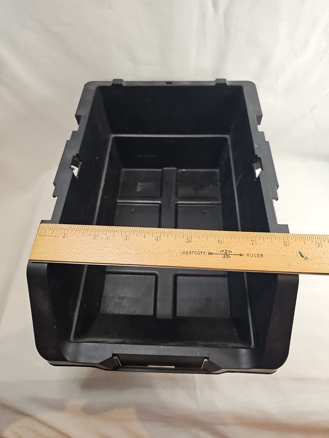 NEW! Husky 1008-406-264 8x12x6 Stackable Storage Bin Single Tray Black
