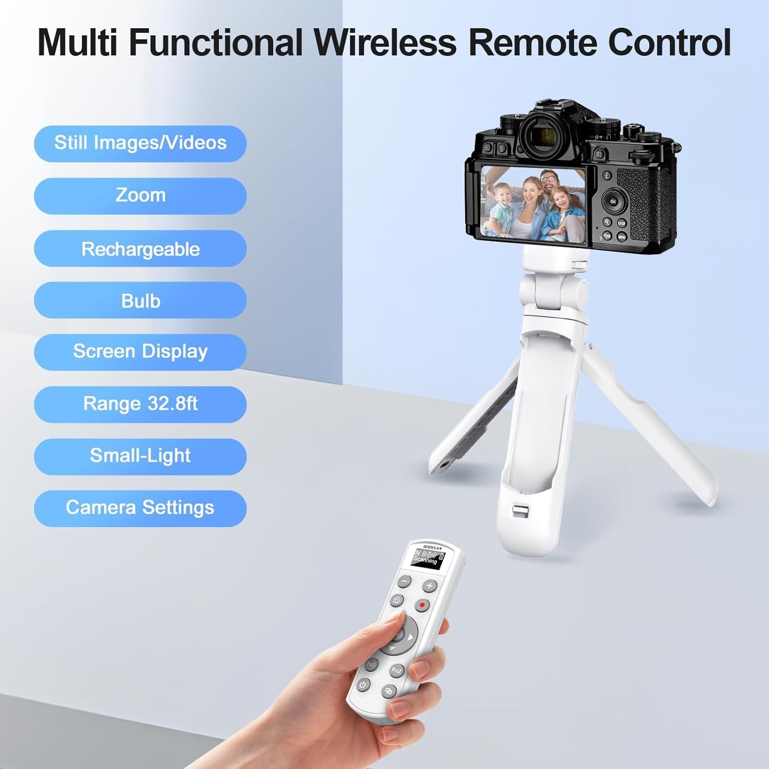AODELAN Nikon Shooting Grip Tripod & Rechargeable Wireless Camera Remote