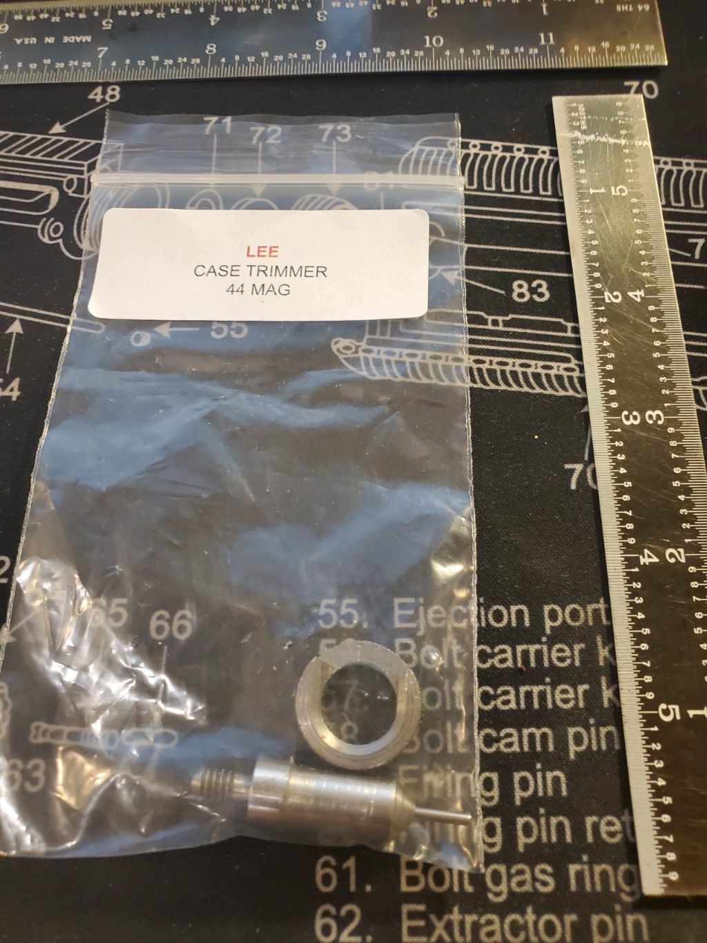 Lee case length gauge and shell holder for trimmer 44 MAG Used