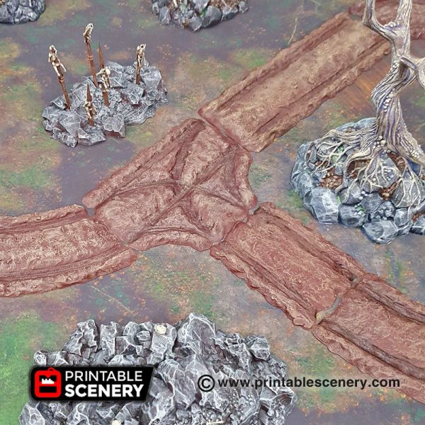 Forest Cart Tracks by Printable Scenery, 3D Printed Tabletop RPG Scenery