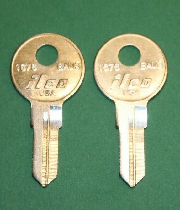 BAU3 2-NEW Keys Blanks Made in USA by ILCO BAU3 / 1676 keys .