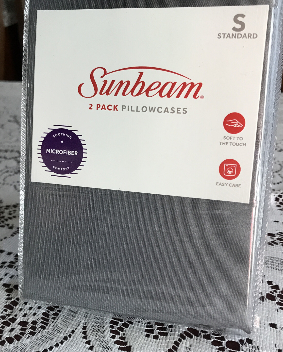 Sunbeam 2 Pack Standard Microfiber Pillowcases 20 X 30” NIGHT OWL New in Pack