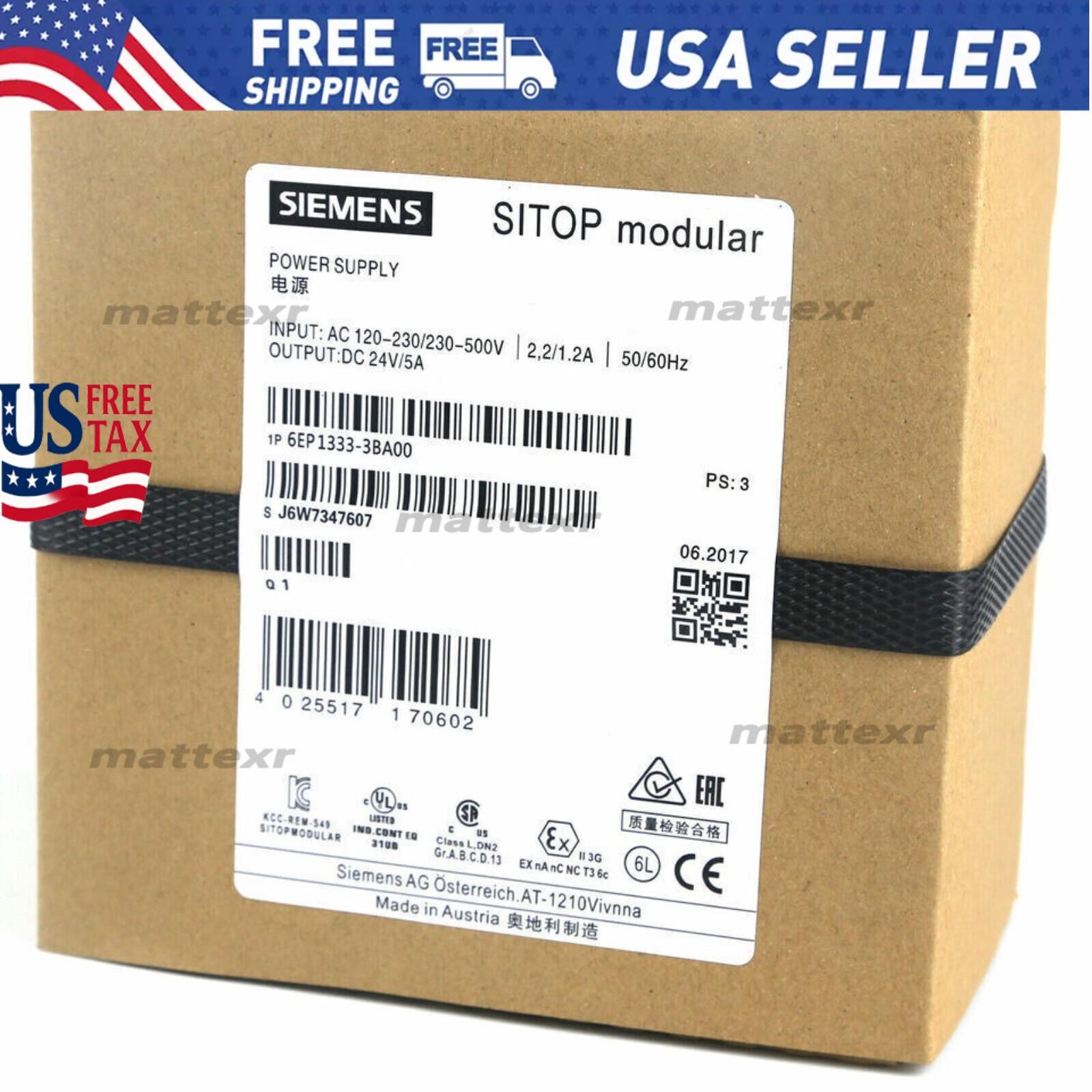 New SIEMENS 6EP1333-3BA00 Sitop Modular Power Supply