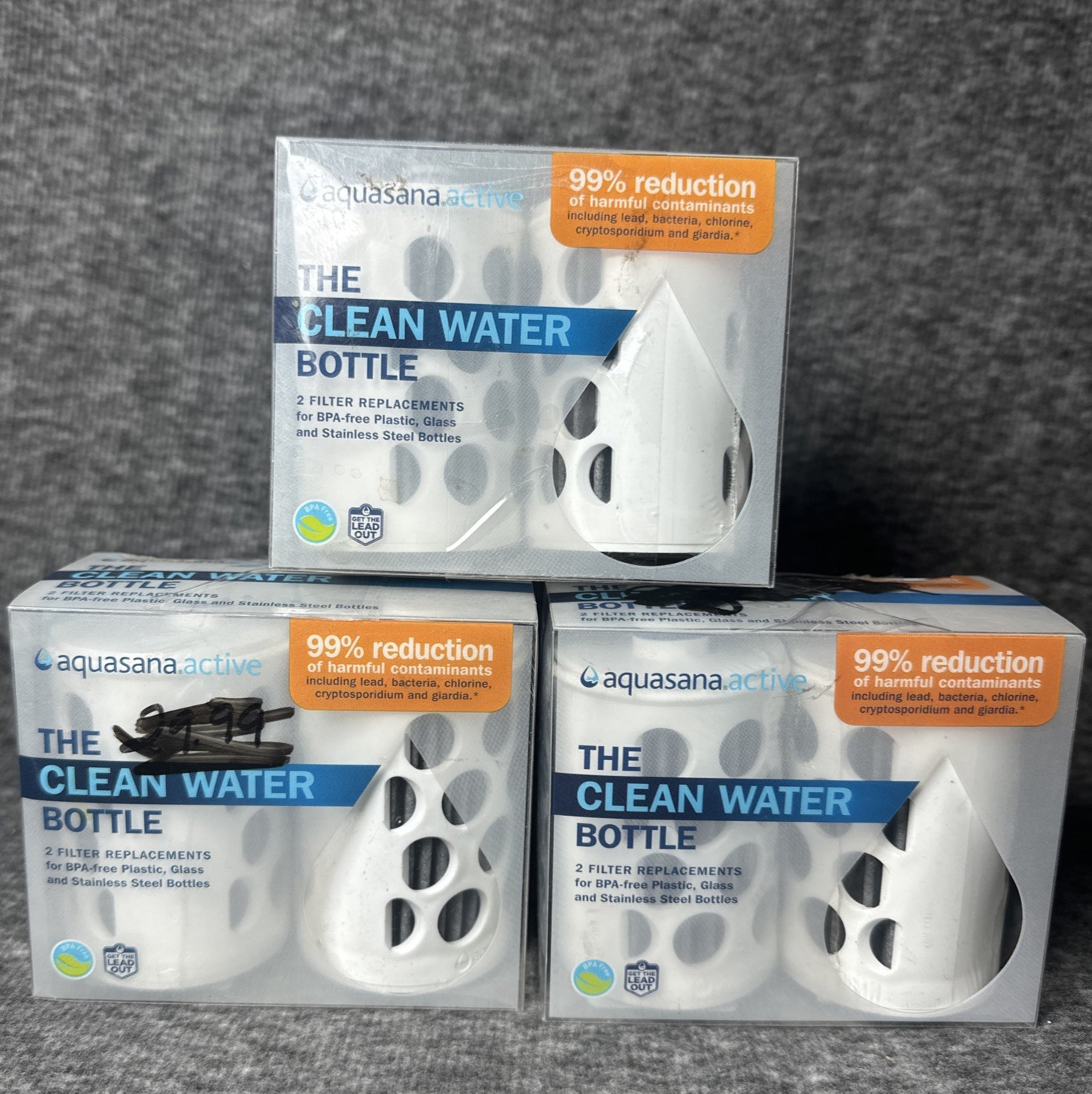 6 Pack Aquasana Active The Clean Water Bottle Filter Replacements SEALED