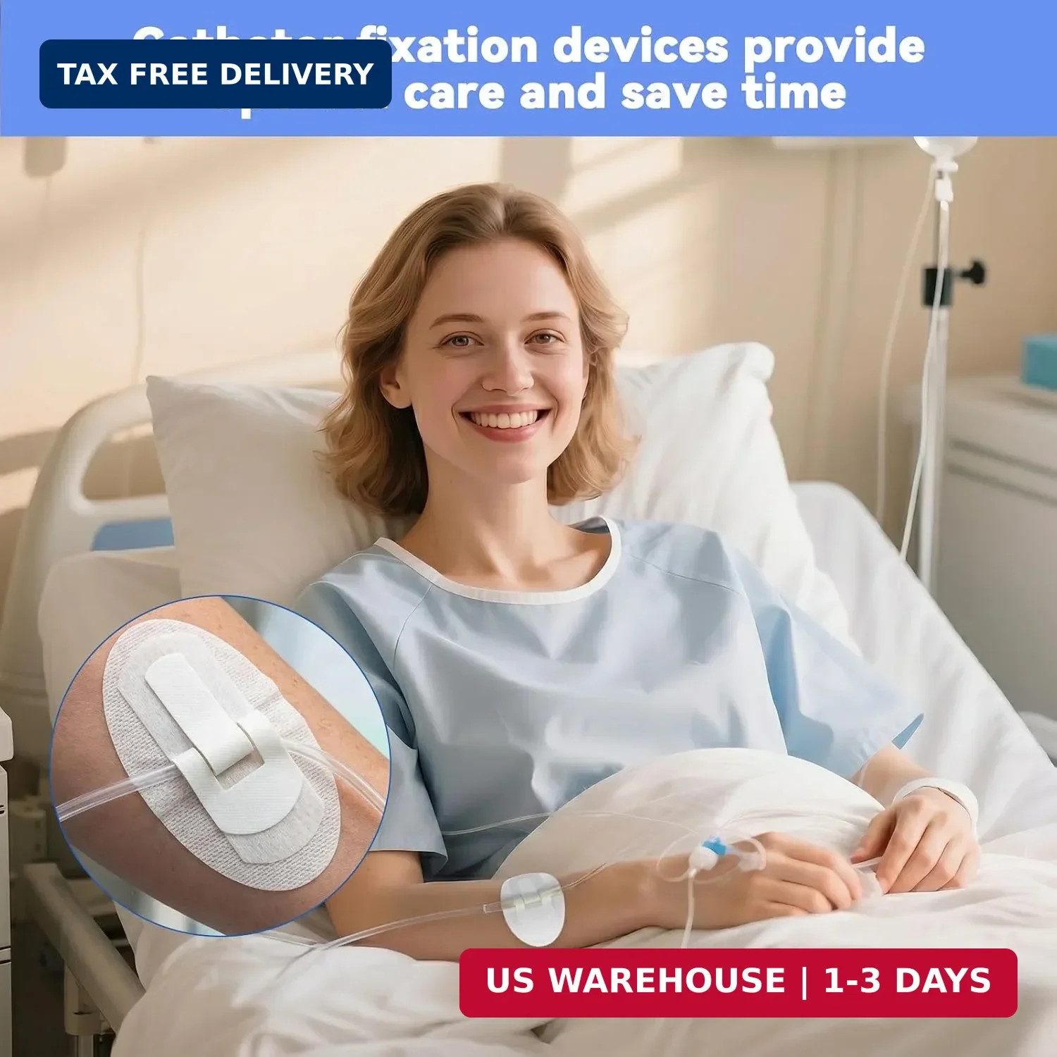 Catheter Stabilization Device, Catheter Securement Device with Extra-Large Self-