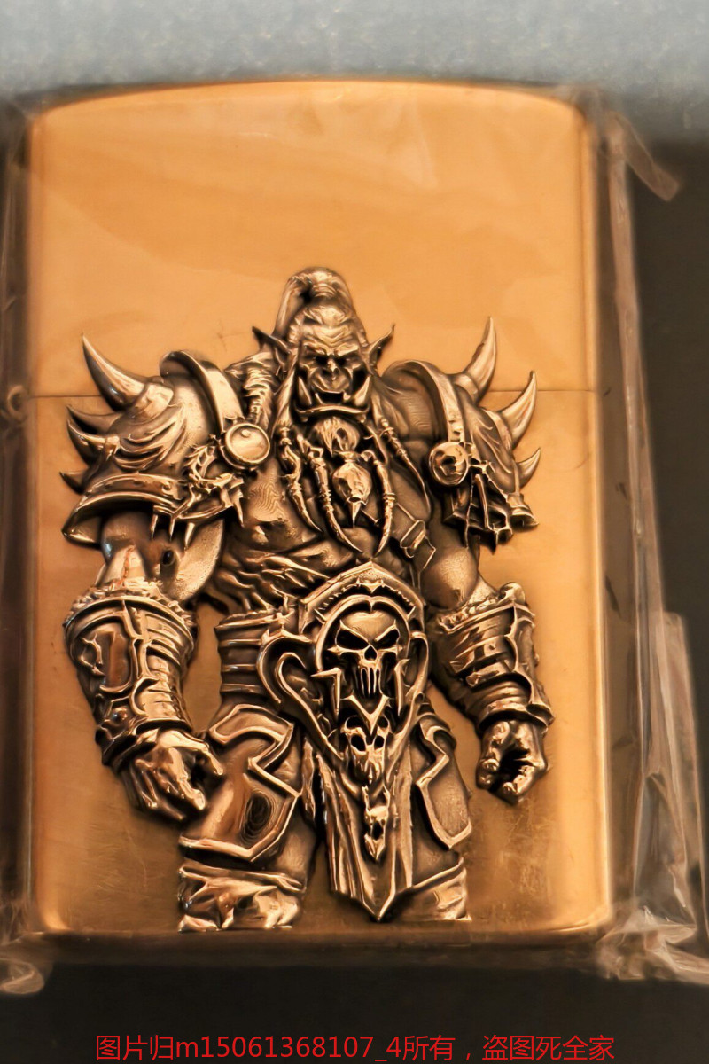 New Warcraft Brass Emblem DIY Kerosene Lighter Patch No Lighter Included