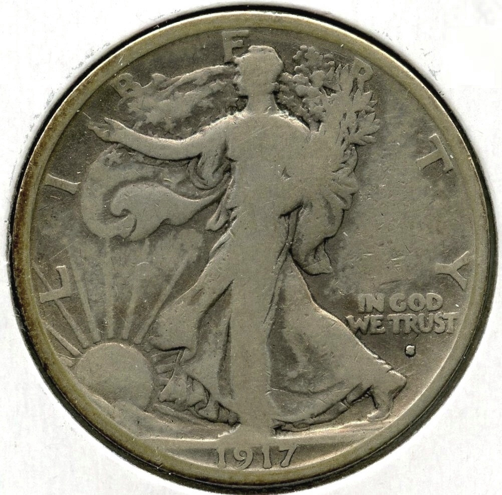 1917-S Walking Liberty Silver Half Dollar - Obverse - San Francisco Mint - K239