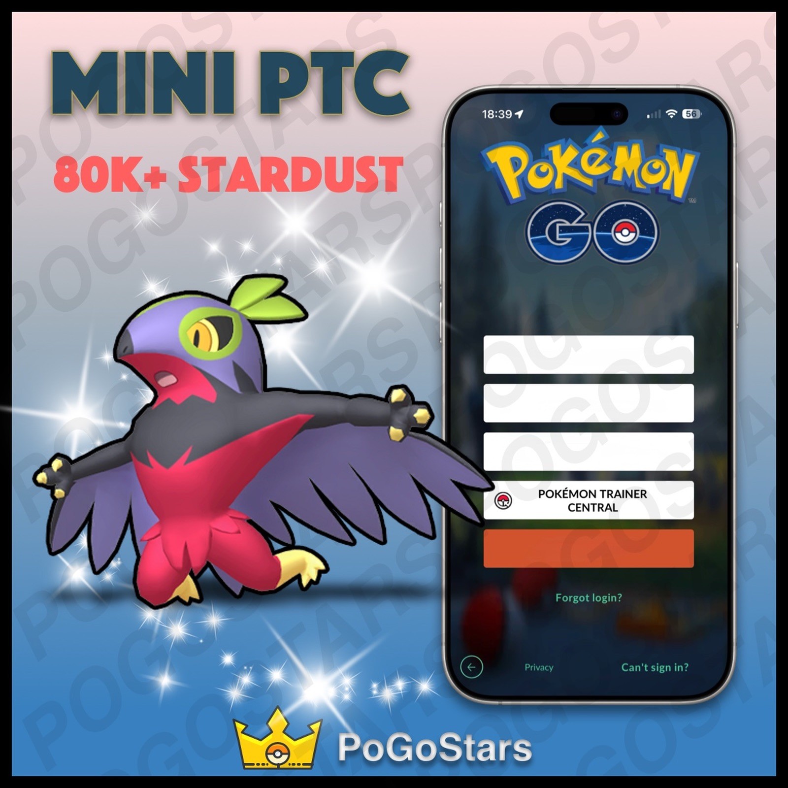 Pokémon PTC Go - Shiny Hawlucha - 80K Stardust✨Read Description✨