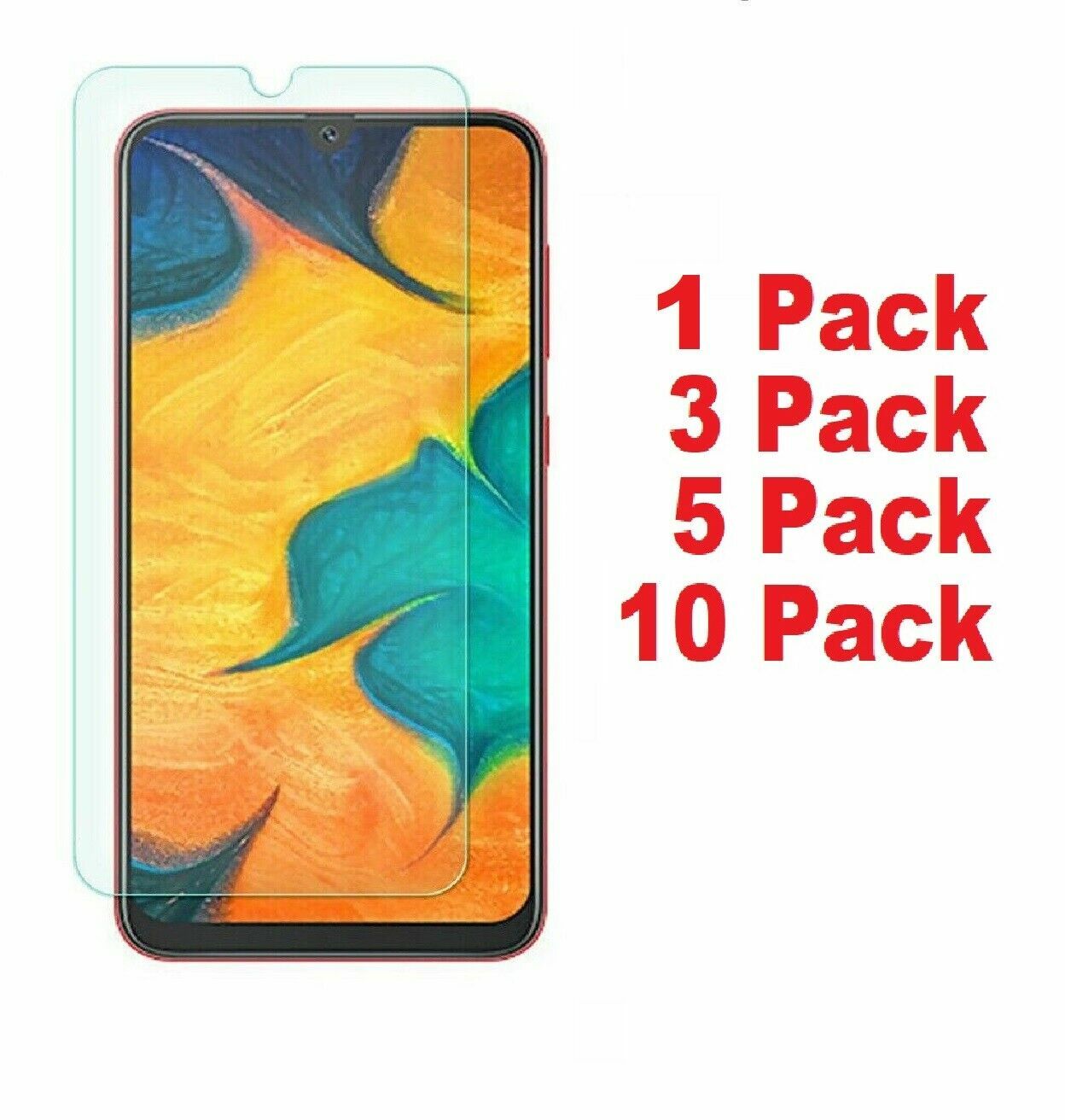 Lot of Tempered Glass Screen Protector For Samsung Galaxy A50