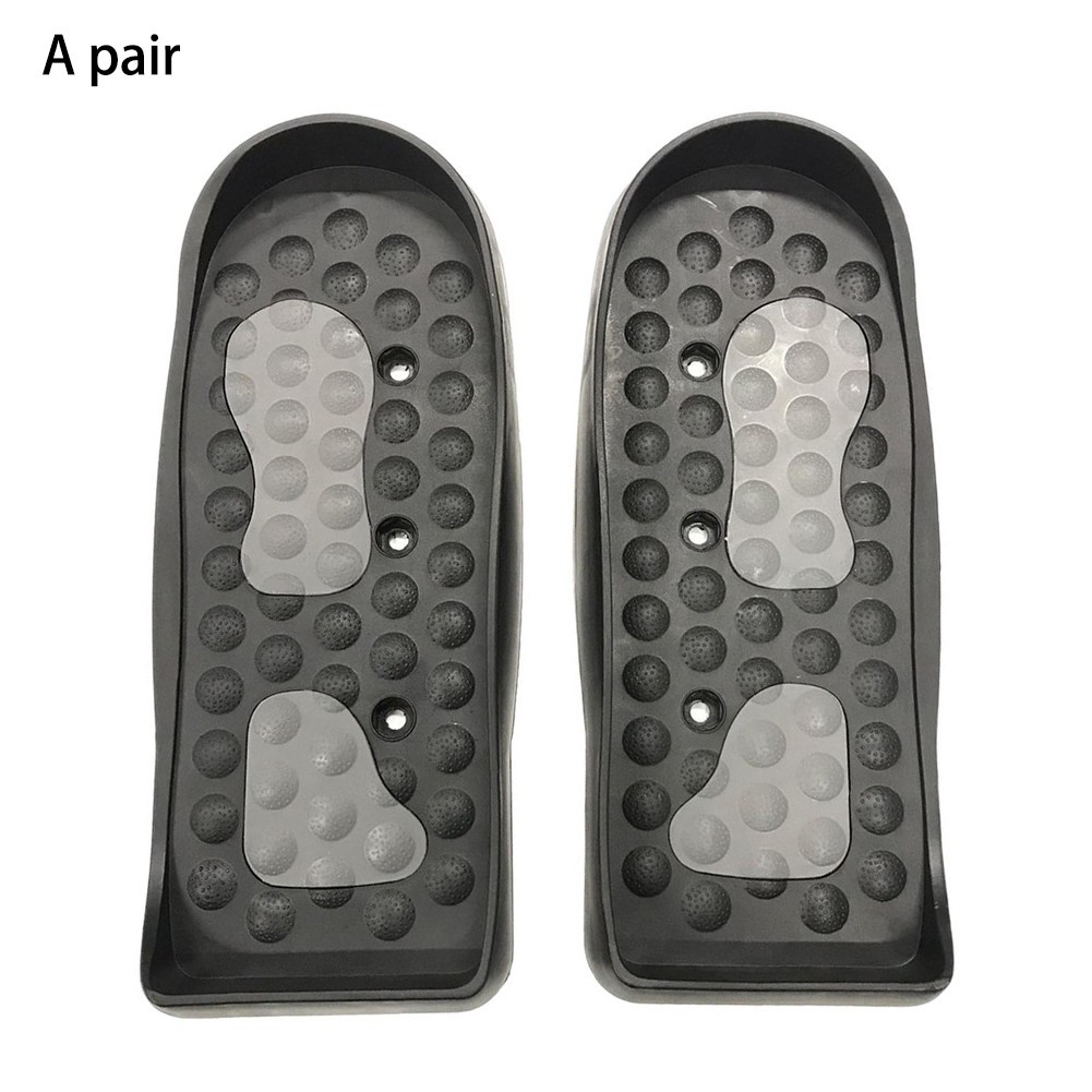 Sleek Black Design Elliptical Machine Footpedal Set Compatible with All